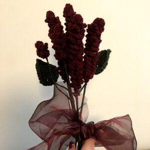 Crochet Flowers Bouquet - Burgundy